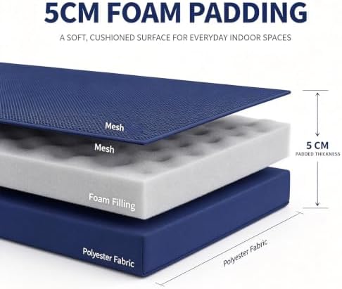 MATISUN Crib Rail Cover, 5cm Foam Panels, 3 Long 3 Short Foldable Panels - Image 3