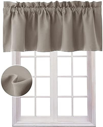 Hiasan Taupe Valance Curtains for Window 52 x 18 Inches 1 Panel by Hiasan
