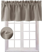 Hiasan Taupe Valance Curtains for Window 52 x 18 Inches 1 Panel by Hiasan