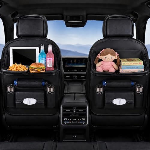 2 Pack Leather Look Car Backseat Organizer by ZNTEZED