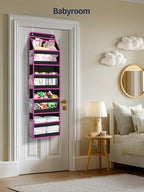 Yecaye 5 Tier Over the Door Organizer, Swing-proof Door Organizer Hanging - Image 6