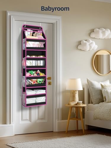 Yecaye 5 Tier Over the Door Organizer, Swing-proof Door Organizer Hanging - Image 6