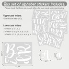 Boao Personalized Name Letter Wall Decal, Elegant Script - Image 2