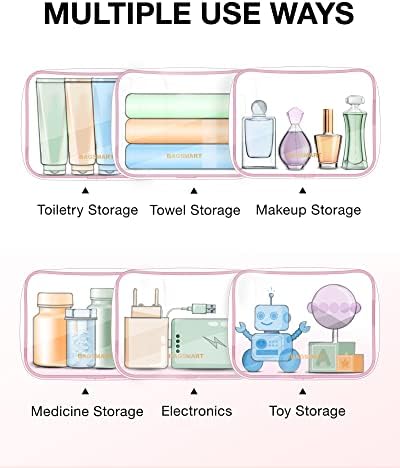 BAGSMART Clear Toiletry Bag 3-Pack TSA Approved Water-Repellent - Image 5