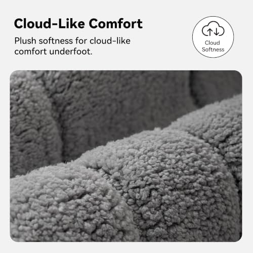 GRANNY SAYS Dark Grey Bathroom Rug 16" x 24", Non-Slip Microfiber Bath Mat - Image 3