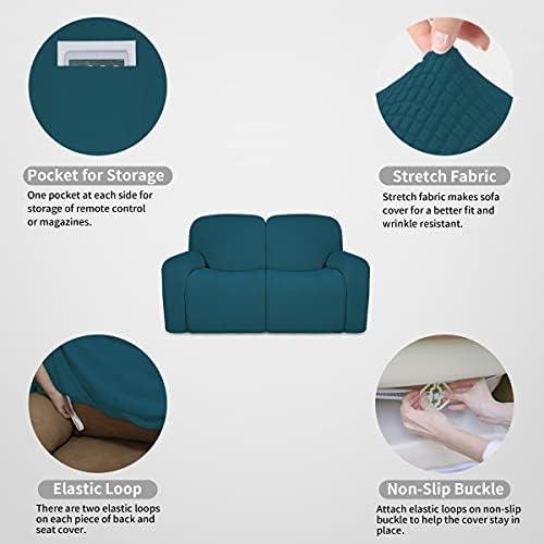 Easy-Going 100% Dual Waterproof Recliner Loveseat Cover, 6-Pieces Stretch - Image 5