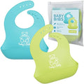 Silicone Bibs for Babies with Food Catcher by Todays+Baby