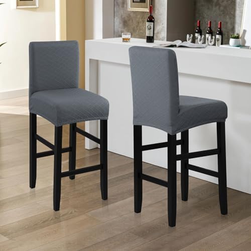 Fuloon Waterproof Barstool Covers Chair Slipcovers, 2 Pack - Image 2