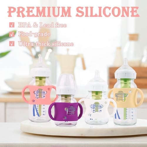 4 Pack Baby Bottle Handles for Dr Brown Wide-Neck Baby Bottles 5oz and 9oz - Image 4