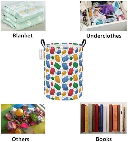 QUEENLALA Foldable Waterproof Round Fabric Laundry Basket Home - Image 3