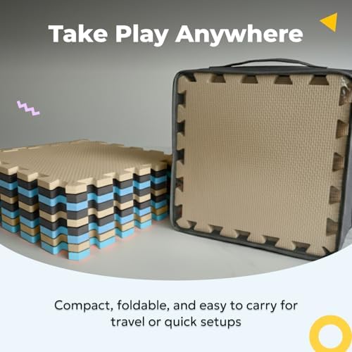 MioTetto Baby Play Mat, Comfortable Playtime Mat – Portable Foam Floor Tiles - Image 3