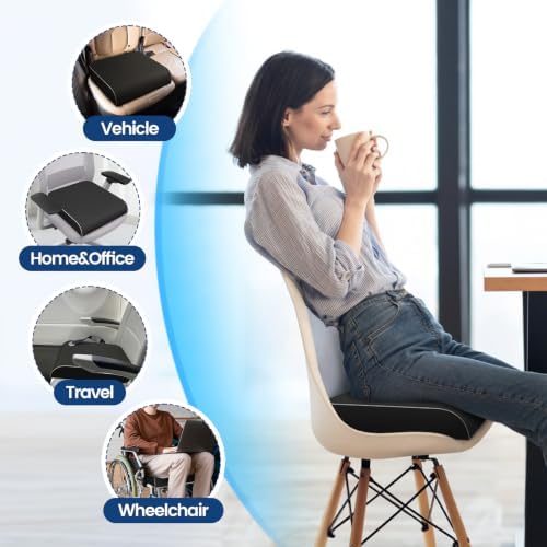 SweetSlubr Memory Foam Seat Cushion, Office Chair Cushion - Image 4