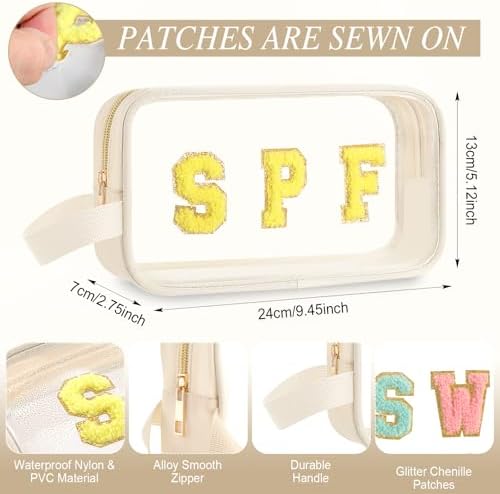 Kacctyen Spf Letter Clear Makeup Bags - Image 2
