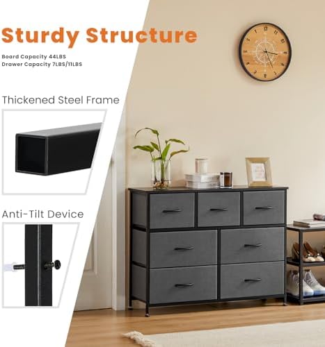 Sweetcrispy 7 Drawer Dresser Storage Organizer - Image 6