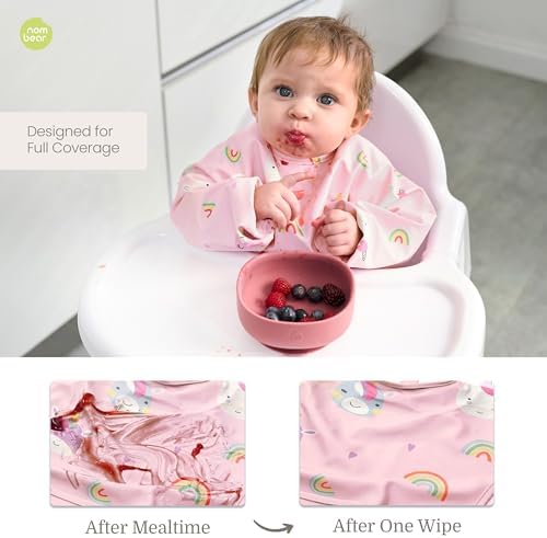 Waterproof Smock Baby Bibs for Eating - Image 2