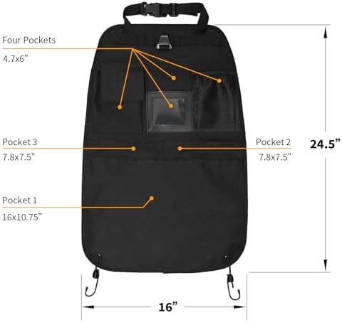 Back Seat Car Organizer with Car Storage Bags, Universal Car Organizers and - Image 2