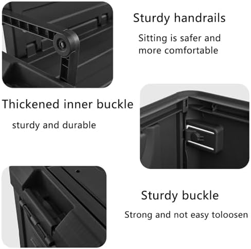 60L Foldable Seatable Camping Box Storage Bins - Image 5