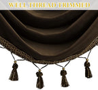 StangH Brown Velvet Valance Curtain - Image 3