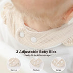 Bearmoss 8 Pack Muslin Baby Bibs - Image 5