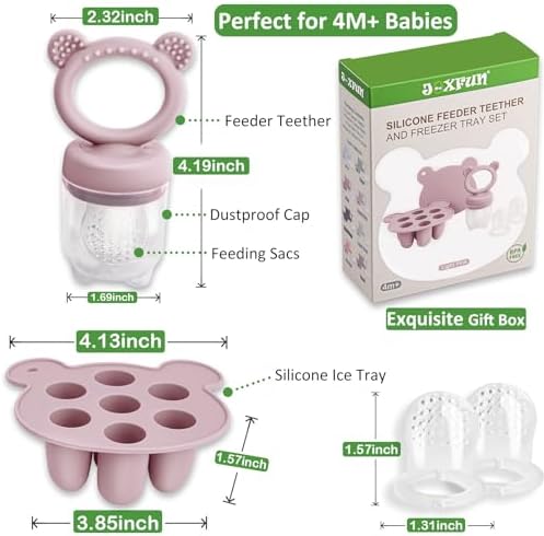 JEXFUN Silicone Breastmilk Popsicle Freezer Molds & Baby Fruit Food Feeder - Image 4