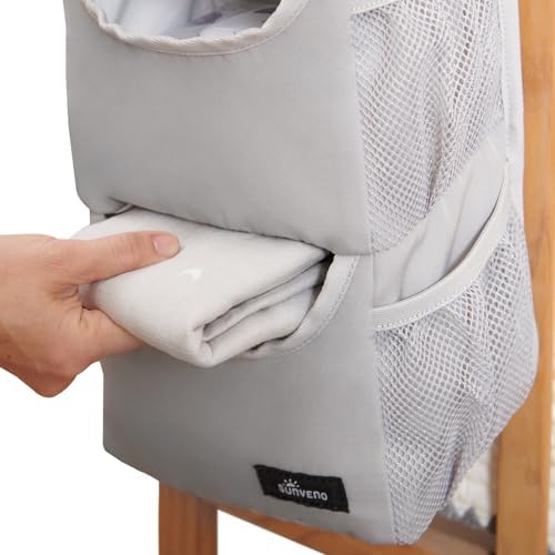 SUNVENO Hanging Diaper Caddy for Crib, Baby Diaper Stacker and Nursery Organizer - Image 3