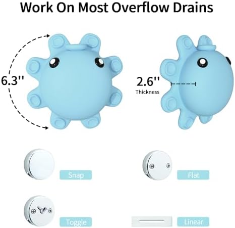 Bathroom Bathtub Overflow Drain Cover- Silicone Bath Tub Drain Cover, Tub - Image 3