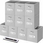 Storage Bins, Light Grey by Anyoneer