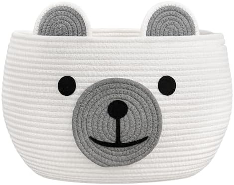 CherryNow Large Baby Basket for Gifts Empty, Cute Bear Design by CherryNow