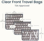 Tiny Twinkle Diaper Bag Organizing Pouches|3 Pack Mess-Proof Clear Front Travel - Image 4
