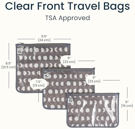Tiny Twinkle Diaper Bag Organizing Pouches|3 Pack Mess-Proof Clear Front Travel - Image 4