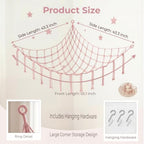 Stuffed Animal Storage Hammock Corner Net, Large Macrame Stuffed Animal - Image 2