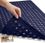 GORILLA GRIP Bath Tub Shower Mat, Bathtub Floor Liner, 35x16 Navy Opaque by GorillaGrip