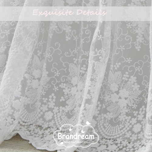 Brandream Boho Bohemian Girl Baby Nursery Lace Crib Bed Skirt Dust Ruffle - Image 3