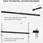 STORAGE MANIAC Hanging Closet Rod, Adjustable Width and Height Closet Hanging - Image 4