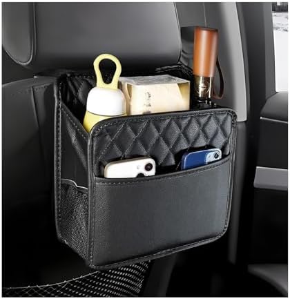 Car Seat Back Organizer, Waterproof Leather Hanging Backseat Organizer by Unknown