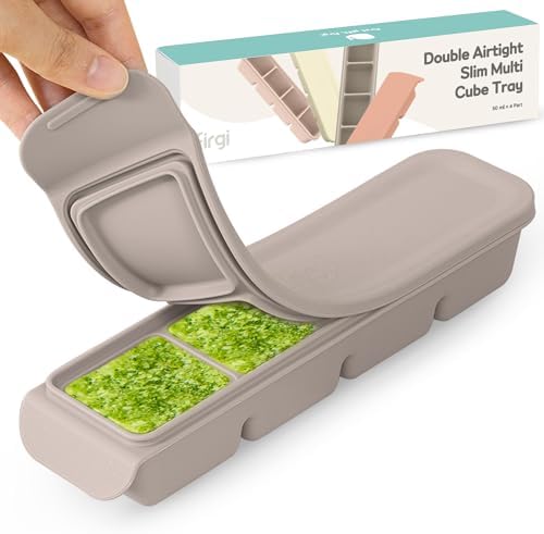 1.7 oz/4 Sections Silicone Ice Cube Freezer Tray by FIRGI-FirstGift