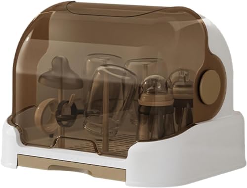 Baby Drying Rack with Lid, Dustproof Baby Storage Box with Removable Drain Tray by Unknown