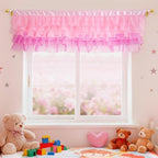 Besutolife Valance Curtains Pink Tulle Valance by Besutolife
