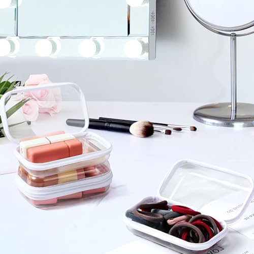 YOPCDJ Clear Hard Shell Zipper Case Clear Zipper Pouches, Travel Toiletry Bag & - Image 4