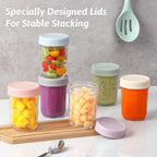 VITEVER 12 Pack Glass Baby Food Storage Containers - 8 oz Baby Food Storage Jars - Image 6