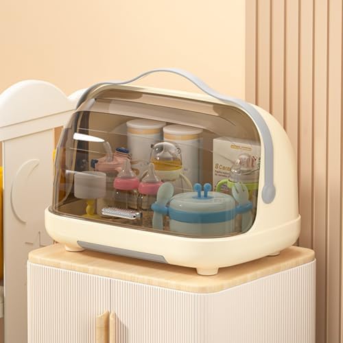 Baby Bottle Drying Rack with Cover, Portable Baby Bottle Storage Organizer by Shapeazy