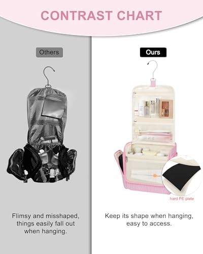 Relavel Travel Hanging Toiletry Bag, Makeup Bag - Image 5