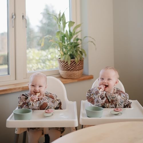 mushie Long Sleeve Baby Bib | Water Resistant Adjustable Fit - Image 5