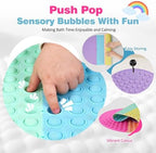 Silicone Push Pop Bath Mat – 33"x17.3" Extra Large Rainbow Bathtub Mat - Image 3
