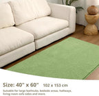 Polyester Bathroom Rug 40"x60" Olive Green, Large Soft Bath Mat - Image 2
