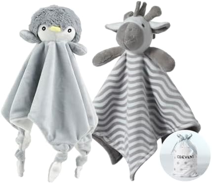 CREVENT Cozy Plush Baby Security Blanket, Loveys by CREVENT