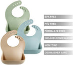 PandaEar Set of 3 Silicone Baby Bibs Waterproof, 10-72 Months - Image 6