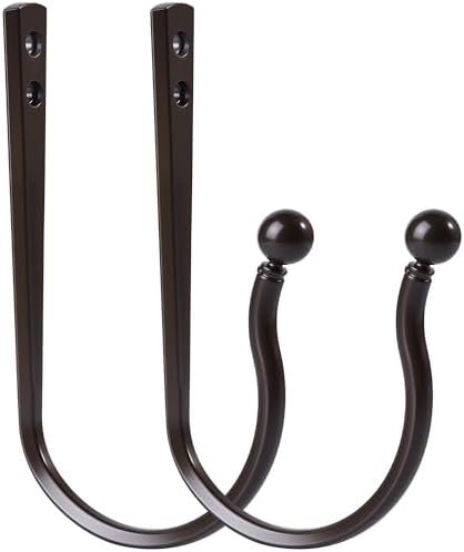 Mini Ball Curtain Holdbacks 4 Pack, Solid Zinc Alloy Wall Mounted Curtain by Mayrhyme