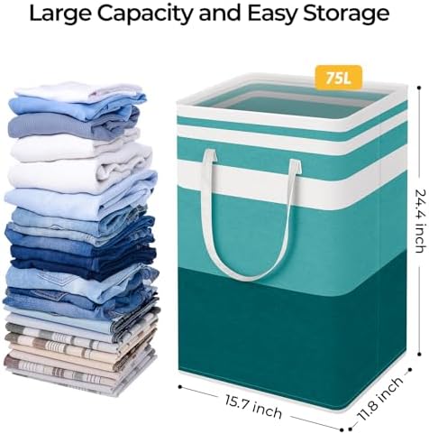 HomeHacks 2 Pack Large Laundry Baskets, Laundry Hampers Bags - Image 4