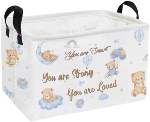 Essme Rectangular Bear Basket, Kids Baskets Empty by ESSME
